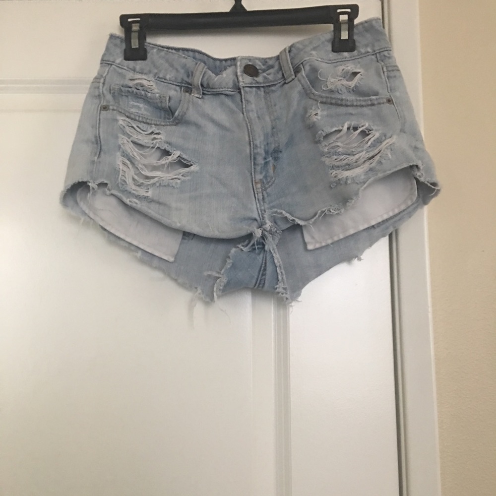 🌻2 FOR $20👒 Light Blue Mid High Waisted Shirts 8